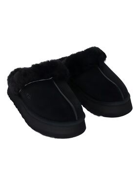 UGG Disquette Slip-On Flats Slippers Black Womens Size 6M